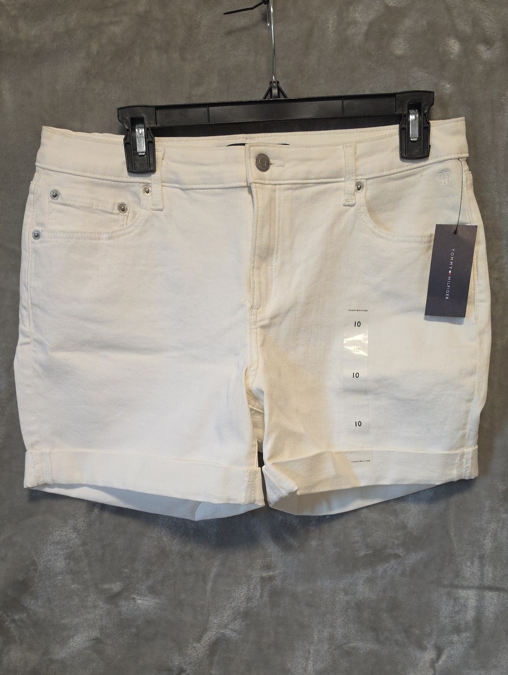 NWT Tommy Hilfiger White Denim Shorts Sz 10